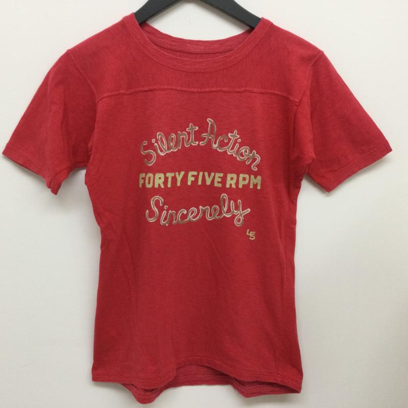 フォーティーファイブアールピーエム 45RPM Tシャツ 半袖 ロゴプリント 半袖Tシャツ 1 ロゴ、文字 赤 / レッド / red メンズ USED 古着 中古 50110806