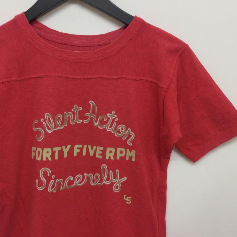 フォーティーファイブアールピーエム 45RPM Tシャツ 半袖 ロゴプリント 半袖Tシャツ 1 ロゴ、文字 赤 / レッド / red メンズ USED 古着 中古 50110806
