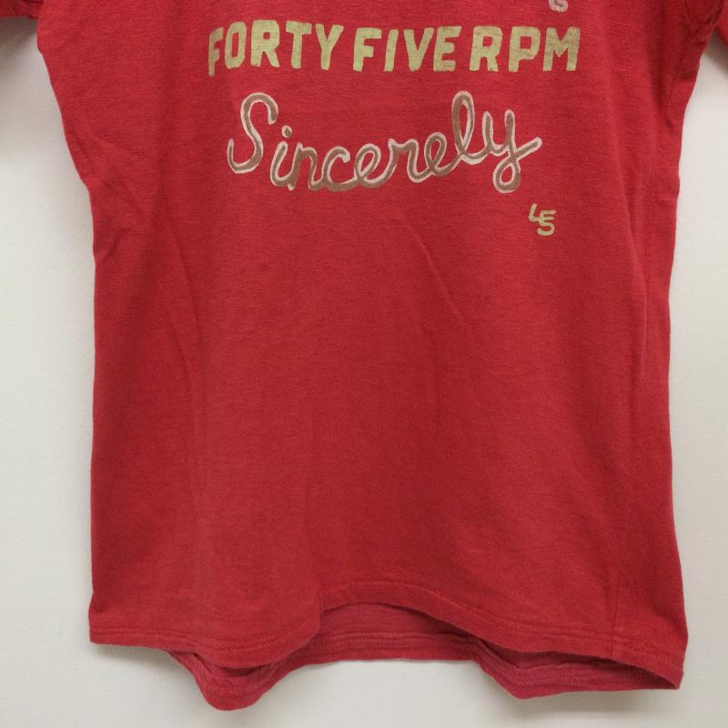 フォーティーファイブアールピーエム 45RPM Tシャツ 半袖 ロゴプリント 半袖Tシャツ 1 ロゴ、文字 赤 / レッド / red メンズ USED 古着 中古 50110806