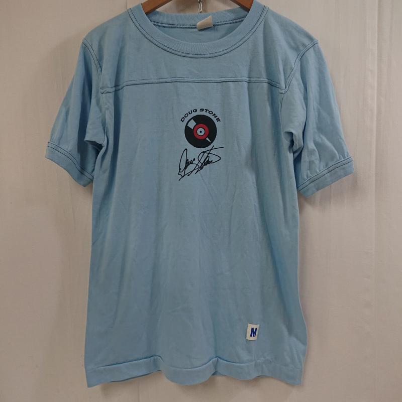 ＵＳフルギ US古着 Tシャツ 半袖 USED made in U.S.A. DOUG STONE レコード 半袖T サイン M ロゴ、文字 水色 / ライトブルー / メンズ USED 古着 中古 50110822