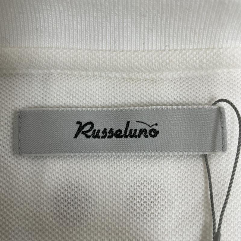 ラッセルノ Russeluno ポロシャツ 半袖 ポケット ルーズ フィット ポロシャツ 半袖 ロゴ 刺繍 タグ付き RS-2210301 5 ロゴ、文字 X 刺繍 白 / ホワイト / white メンズ USED 古着 中古 50110892