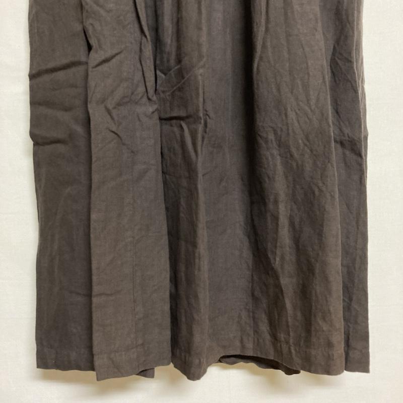 ネストローブ nest Robe ワンピース ロングスカート nest Robe リネン バックボタン リボン ノースリーブ フレアワンピース 01123-2047 無地 ダークブラウン / ダークブラウン / レディース USED 古着 中古 50111136