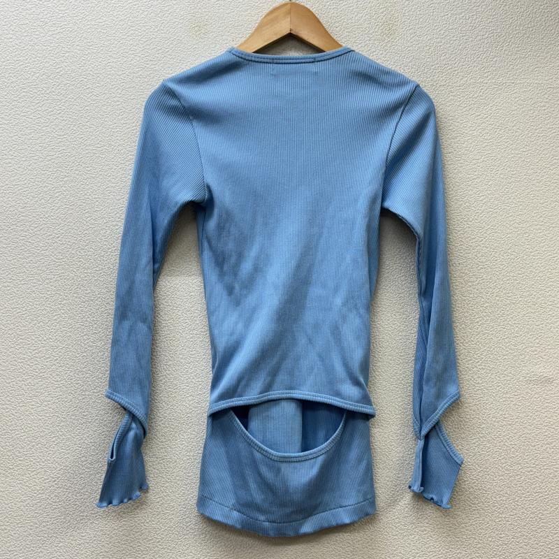 トーガ TOGA カットソー 長袖 TA81-JK035 Ribbed Shiny Telecom Pullover カットワーク リブ編みサーマル 36 水色 / ライトブルー / レディース USED 古着 中古 50111152