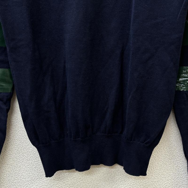 トーガ TOGA ニット、セーター 長袖 TA41-XN029 テープデザイン 肩パット入り クルーネック 1 紺 / ネイビー / navy X 緑 / グリーン / green レディース USED 古着 中古 50111155