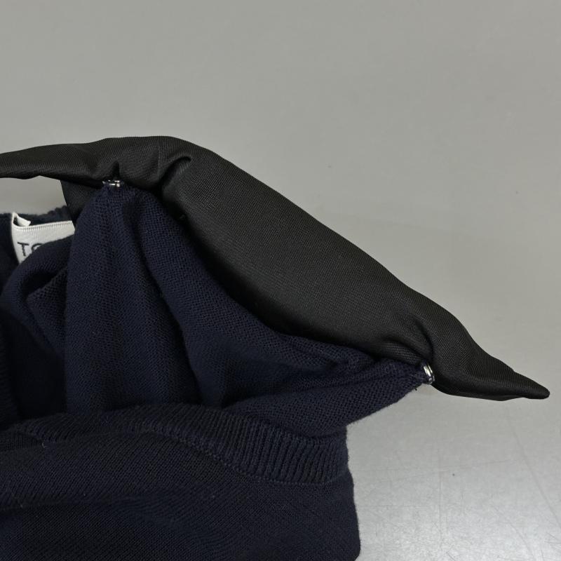 トーガ TOGA ニット、セーター 長袖 TA41-XN029 テープデザイン 肩パット入り クルーネック 1 紺 / ネイビー / navy X 緑 / グリーン / green レディース USED 古着 中古 50111155