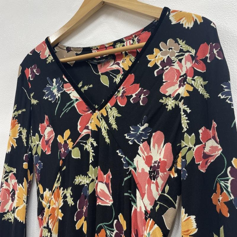 ザラ ZARA ワンピース ロングスカート ZARA 花柄 フラワー ロングワンピース マキシ丈 S S ロゴ、文字 X 花柄 黒 / ブラック / black X マルチカラー / マルチカラー / multicolor レディース USED 古着 中古 50111178
