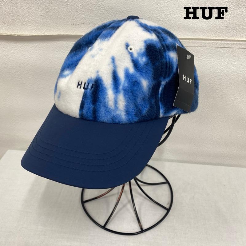 ハフ HUF 帽子 キャップ POLAR FLEECE CV 6 PANEL HAT HT00266 タイダイ フリース FREE 総柄 X ワンポイント X ロゴ、文字 X 刺繍 青 / ブルー / blue X 紺 / ネイビー / navy X 白 / ホワイト / white メンズ USED 古着 中古 50111204