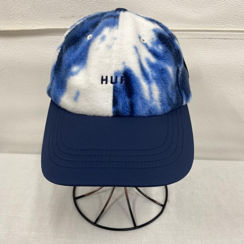 ハフ HUF 帽子 キャップ POLAR FLEECE CV 6 PANEL HAT HT00266 タイダイ フリース FREE 総柄 X ワンポイント X ロゴ、文字 X 刺繍 青 / ブルー / blue X 紺 / ネイビー / navy X 白 / ホワイト / white メンズ USED 古着 中古 50111204