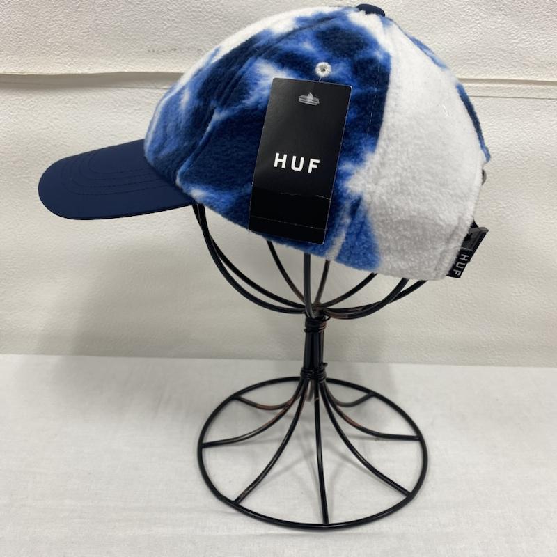 ハフ HUF 帽子 キャップ POLAR FLEECE CV 6 PANEL HAT HT00266 タイダイ フリース FREE 総柄 X ワンポイント X ロゴ、文字 X 刺繍 青 / ブルー / blue X 紺 / ネイビー / navy X 白 / ホワイト / white メンズ USED 古着 中古 50111204