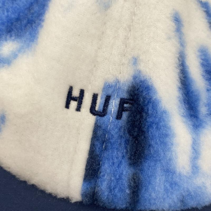 ハフ HUF 帽子 キャップ POLAR FLEECE CV 6 PANEL HAT HT00266 タイダイ フリース FREE 総柄 X ワンポイント X ロゴ、文字 X 刺繍 青 / ブルー / blue X 紺 / ネイビー / navy X 白 / ホワイト / white メンズ USED 古着 中古 50111204