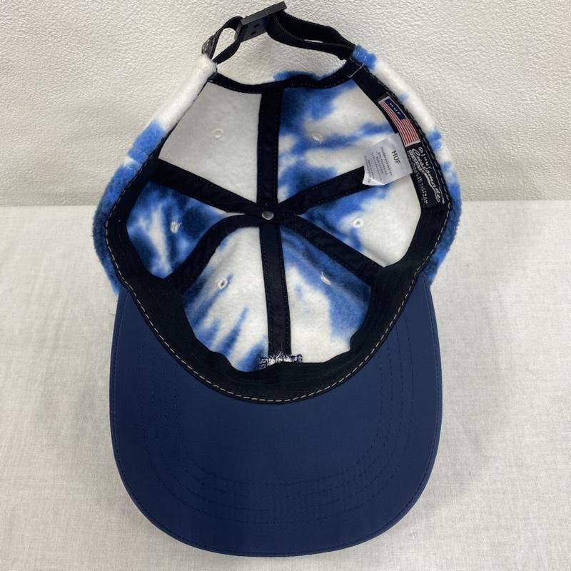 ハフ HUF 帽子 キャップ POLAR FLEECE CV 6 PANEL HAT HT00266 タイダイ フリース FREE 総柄 X ワンポイント X ロゴ、文字 X 刺繍 青 / ブルー / blue X 紺 / ネイビー / navy X 白 / ホワイト / white メンズ USED 古着 中古 50111204