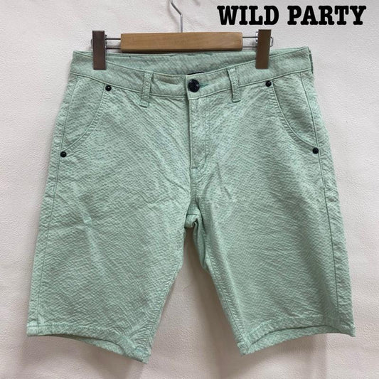 古着 USED パンツ ショートパンツ WILD PARTY ワイルドパーティ ハーフパンツ パイソン柄 スタッズ ストレッチ 1 1 総柄 X ヘビ柄 薄緑 / ライトグリーン / メンズ USED 古着 中古 50111366