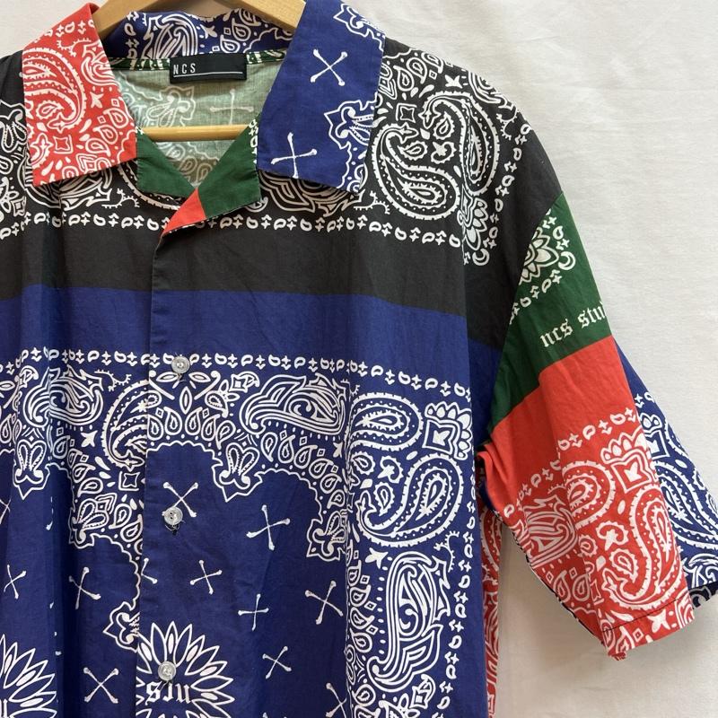 古着 USED シャツ、ブラウス 半袖 NCS ノットコモンセンス ペイズリー柄 オープンカラーシャツ L メンズ USED 古着 中古 50111521