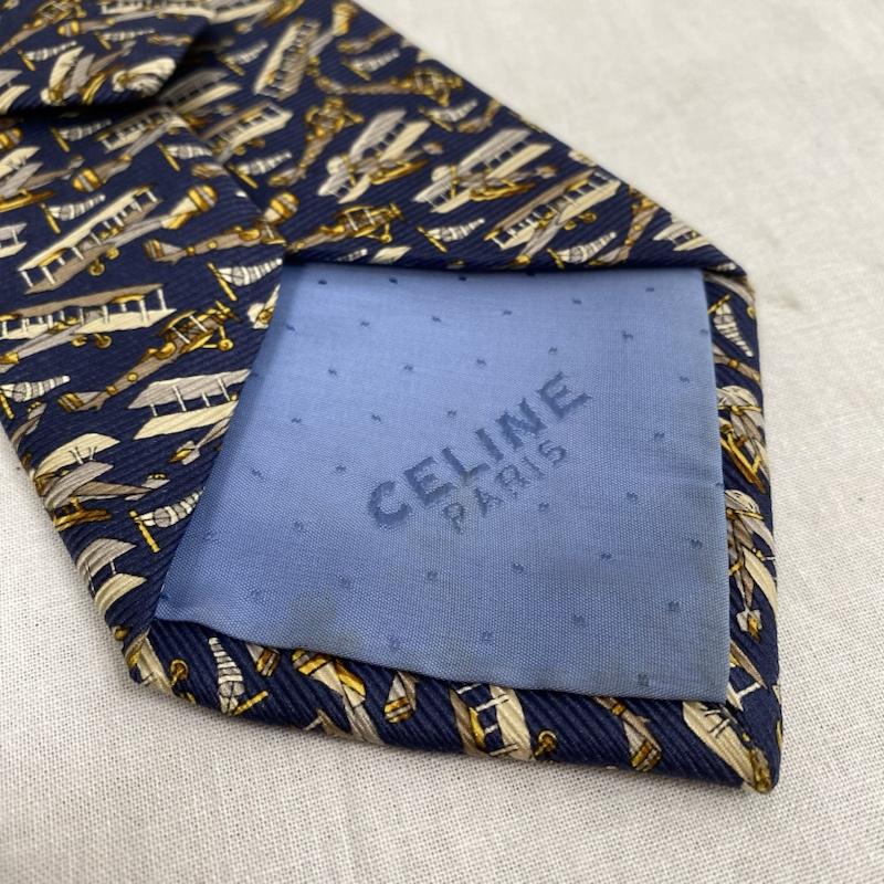 セリーヌ CELINE ネクタイ ネクタイ CELINE PARIS シルクネクタイ スペイン製 - 総柄 マルチカラー / マルチカラー / multicolor メンズ USED 古着 中古 50111558