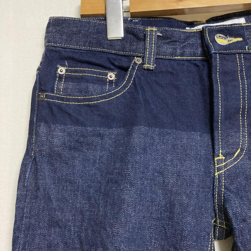 ロイヤルプッシー ROYAL PUSSY パンツ デニム、ジーンズ ROYAL PUSSY Mother fucker ボタンフライ フェイクレザーポケット ダメージ加工 ストレートデニムパンツ ダメージ加工 X ロゴ、文字 X プリント インディゴ / インディゴ / Indigo レディース USED 古着 中古 50111649
