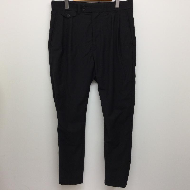 オールモストブラック ALMOSTBLACK ボトムス ボトムス 18SS-P005 TROUSERS PANTS ウールライク テーパード トラウザーズパンツ イン2タック 裏ジップ 2 無地 黒 / ブラック / black メンズ USED 古着 中古 50111933