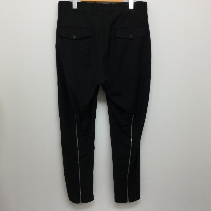 オールモストブラック ALMOSTBLACK ボトムス ボトムス 18SS-P005 TROUSERS PANTS ウールライク テーパード トラウザーズパンツ イン2タック 裏ジップ 2 無地 黒 / ブラック / black メンズ USED 古着 中古 50111933