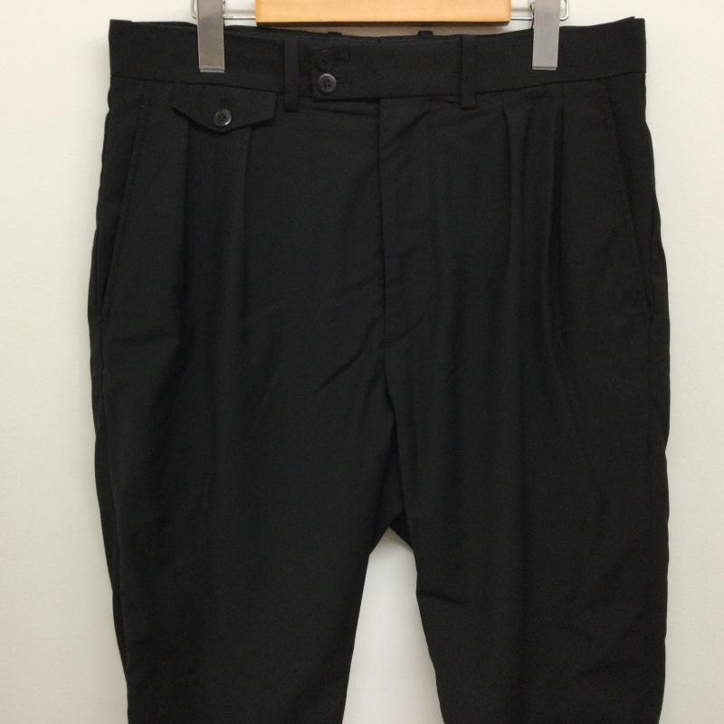 オールモストブラック ALMOSTBLACK ボトムス ボトムス 18SS-P005 TROUSERS PANTS ウールライク テーパード トラウザーズパンツ イン2タック 裏ジップ 2 無地 黒 / ブラック / black メンズ USED 古着 中古 50111933