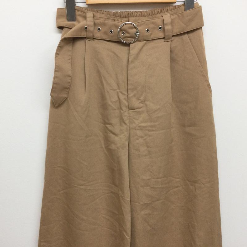 ジュエティ jouetie ボトムス ボトムス 081740700701 サイドボタン ワイドパンツ ベルト付 M 無地 ベージュ / ベージュ / beige レディース USED 古着 中古 50112209