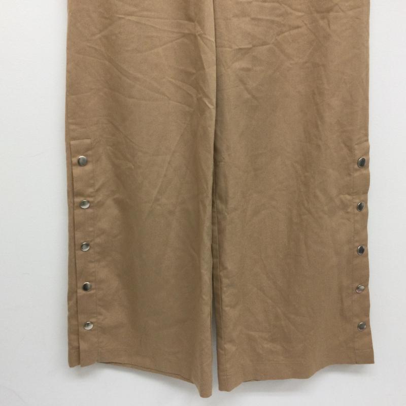 ジュエティ jouetie ボトムス ボトムス 081740700701 サイドボタン ワイドパンツ ベルト付 M 無地 ベージュ / ベージュ / beige レディース USED 古着 中古 50112209