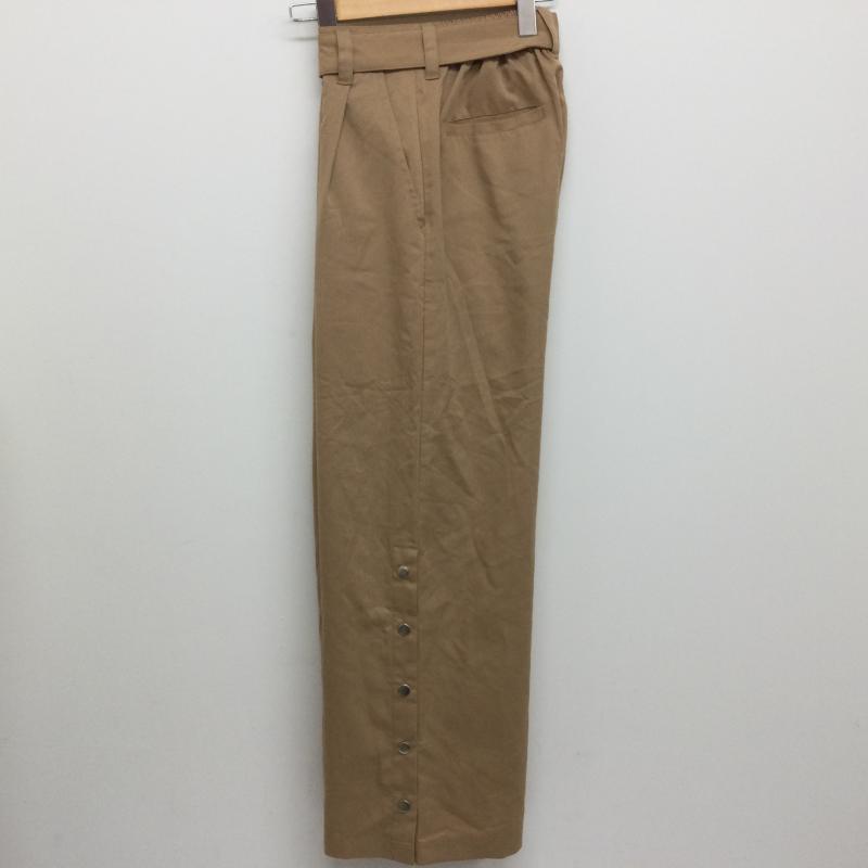 ジュエティ jouetie ボトムス ボトムス 081740700701 サイドボタン ワイドパンツ ベルト付 M 無地 ベージュ / ベージュ / beige レディース USED 古着 中古 50112209