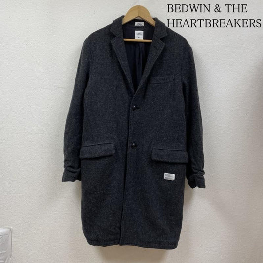 ベドウィン BEDWIN コート コート一般 2B TWEED CHESTER COAT BYRNE ツイード チェスター コート 無地 ダークグレー / ダークグレー / メンズ USED 古着 中古 50112251
