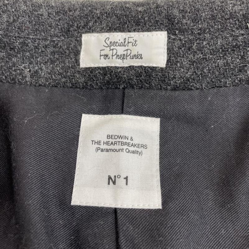 ベドウィン BEDWIN コート コート一般 2B TWEED CHESTER COAT BYRNE ツイード チェスター コート 無地 ダークグレー / ダークグレー / メンズ USED 古着 中古 50112251