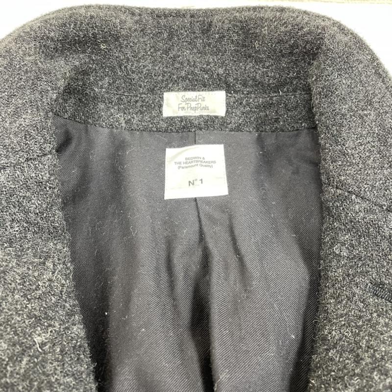ベドウィン BEDWIN コート コート一般 2B TWEED CHESTER COAT BYRNE ツイード チェスター コート 無地 ダークグレー / ダークグレー / メンズ USED 古着 中古 50112251