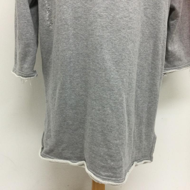 コードナンバーエイト CHORD NUMBER EIGHT トレーナー 七分袖 CH01-02L1-VH50 3/4 SLEEVE CRASH SWEAT ダメージ加工 裾・袖カットオフ M 無地 灰 / グレー / gray メンズ USED 古着 中古 50112396
