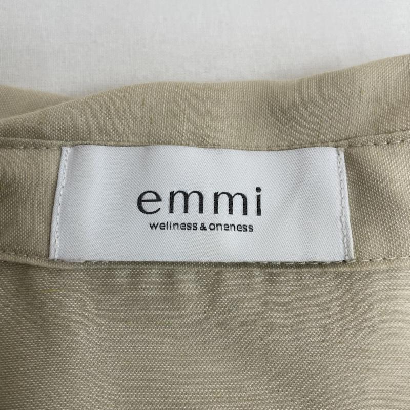 エミ emmi ワンピース ひざ丈スカート リネンライク ビッグシャツ ワンピース 13WFB222012 FREE 無地 ベージュ / ベージュ / beige レディース USED 古着 中古 50112506