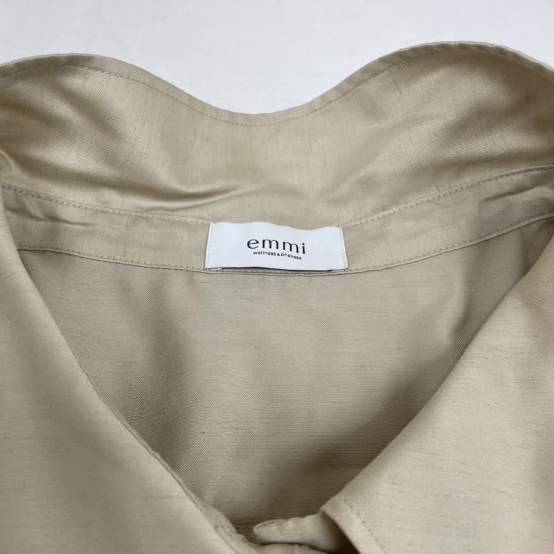 エミ emmi ワンピース ひざ丈スカート リネンライク ビッグシャツ ワンピース 13WFB222012 FREE 無地 ベージュ / ベージュ / beige レディース USED 古着 中古 50112506