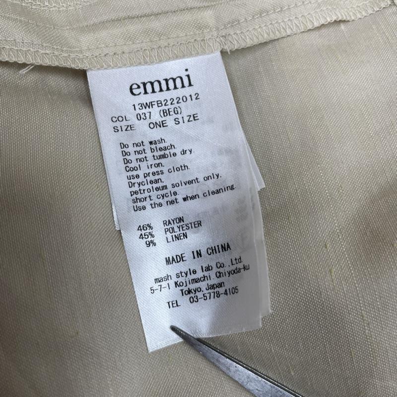 エミ emmi ワンピース ひざ丈スカート リネンライク ビッグシャツ ワンピース 13WFB222012 FREE 無地 ベージュ / ベージュ / beige レディース USED 古着 中古 50112506