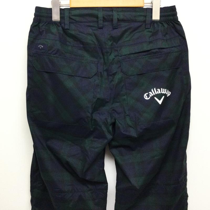 キャロウェイ CALLAWAY ボトムス ボトムス 241-7988500 ブラックウォッチ 2WAY ナイロンパンツ 裏地メッシュ スぞ脱着式 ゴルフウェア M チェック X ロゴ、文字 紺 / ネイビー / navy X 緑 / グリーン / green メンズ USED 古着 中古 50112598