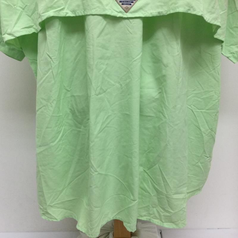コロンビア Columbia シャツ、ブラウス 半袖 FM7047 BAHAMA II S/S SHIRT バハマショートスリーブシャツ フィッシングシャツ バハマシャツ PFG UVカット 吸湿 速乾 釣り 半袖 トップス XXL 無地 薄緑 / ライトグリーン / メンズ USED 古着 中古 50112669
