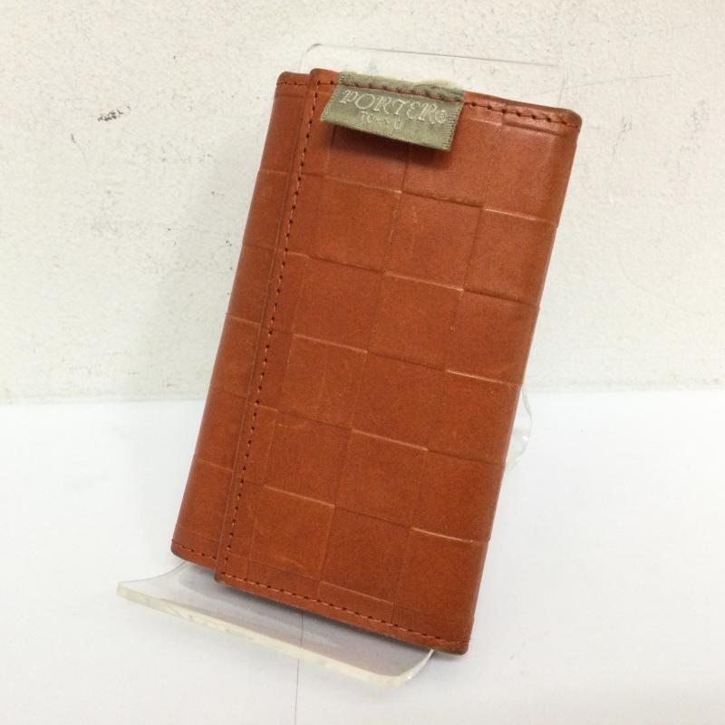 ポーター PORTER キーケース キーケース B印 YOSHIDA / 別注 “GIMMIE QUILT” レザー 6連キーケース -  茶 / ブラウン / brown メンズ USED 古着 中古 50112691