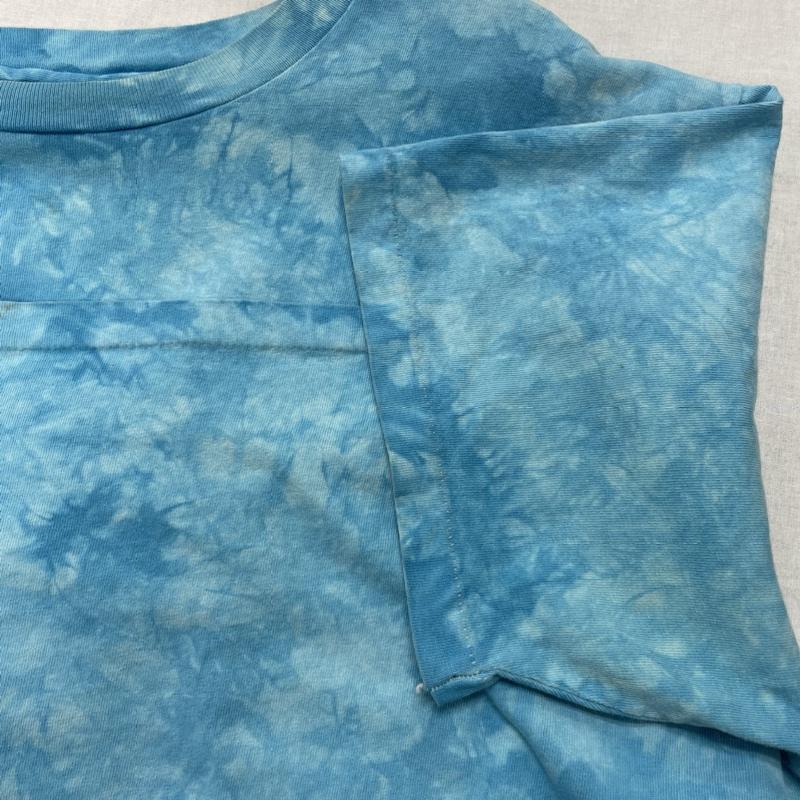 ヴィンテージ VINTAGE Tシャツ 半袖 Hanes HerWay USA製 シングルステッチ US古着 タイダイ Hawaii FREE 総柄 X ロゴ、文字 X プリント 水色 / ライトブルー / メンズ USED 古着 中古 50112800