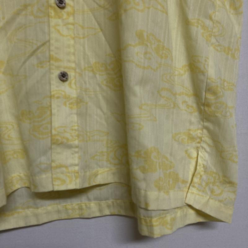 古着 USED シャツ、ブラウス 半袖 Kahu / カフー　半袖 ボタンダウン かりゆしウェア アロハシャツ L 総柄 黄 / イエロー / yellow メンズ USED 古着 中古 50112823