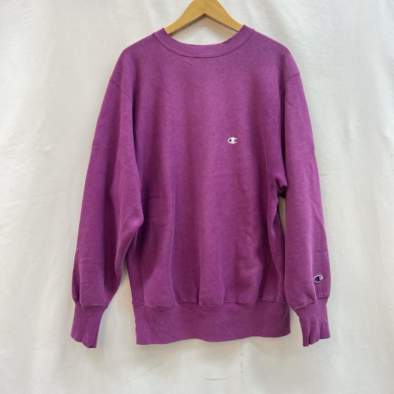 チャンピオン Champion トレーナー 長袖 90s USA製 刺繍タグ リバースウィーブ スウェット ヴィンテージ XL 紫 / パープル / purple メンズ USED 古着 中古 50112855