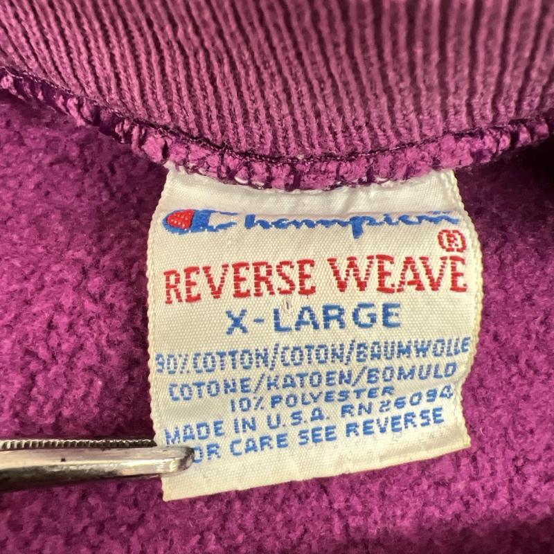 チャンピオン Champion トレーナー 長袖 90s USA製 刺繍タグ リバースウィーブ スウェット ヴィンテージ XL 紫 / パープル / purple メンズ USED 古着 中古 50112855
