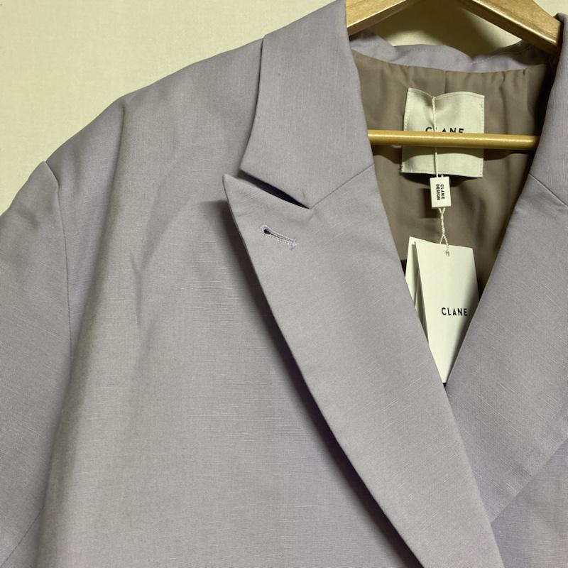 クラネ CLANE セットアップ セットアップ CLANE CROPPED TAILORED JACKET CURVE LINE PANTS セットアップ カジュアルスーツ 16103-0472 / 16110-7322 2 無地 紫 / パープル / purple レディース USED 古着 中古 50113191