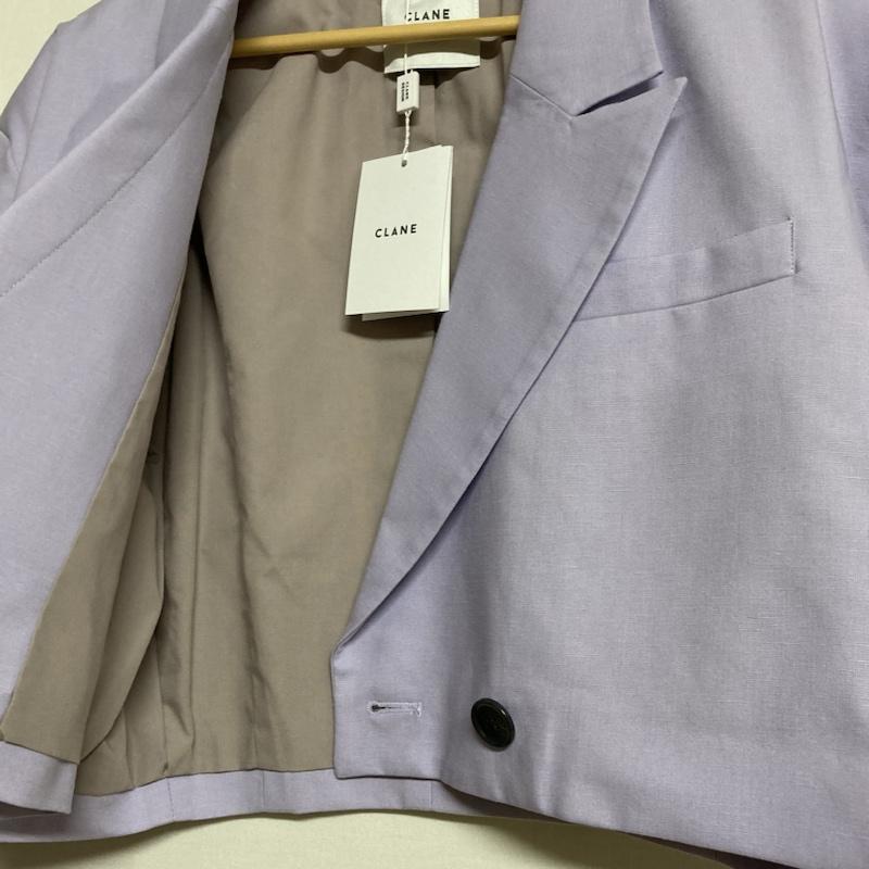 クラネ CLANE セットアップ セットアップ CLANE CROPPED TAILORED JACKET CURVE LINE PANTS セットアップ カジュアルスーツ 16103-0472 / 16110-7322 2 無地 紫 / パープル / purple レディース USED 古着 中古 50113191