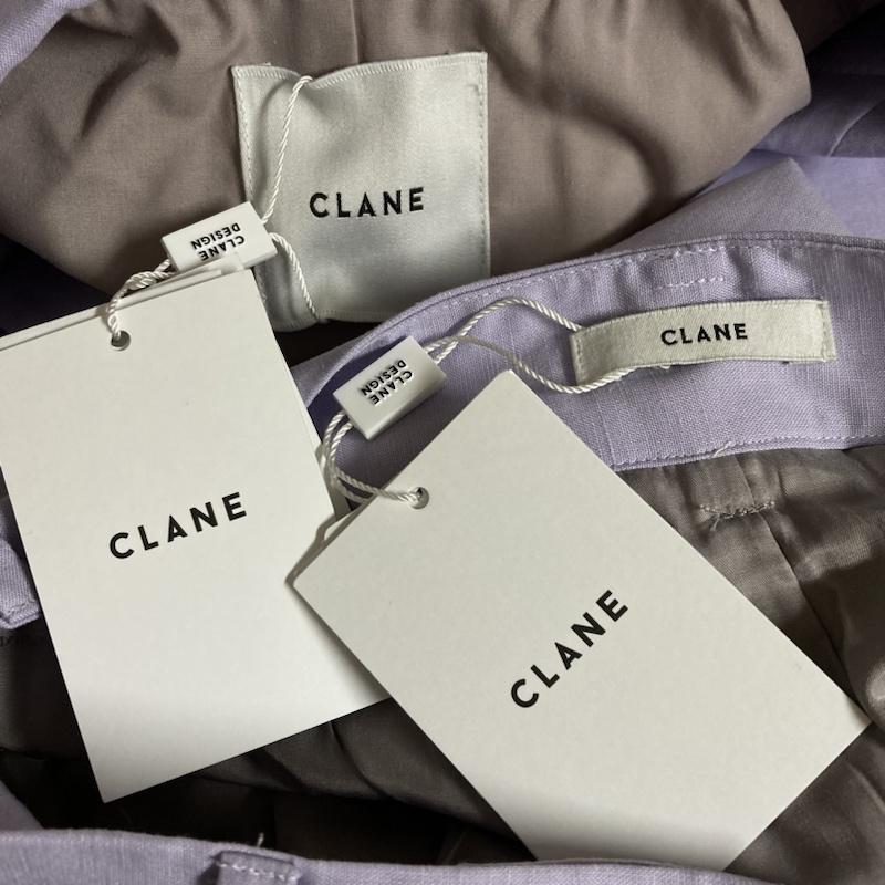 クラネ CLANE セットアップ セットアップ CLANE CROPPED TAILORED JACKET CURVE LINE PANTS セットアップ カジュアルスーツ 16103-0472 / 16110-7322 2 無地 紫 / パープル / purple レディース USED 古着 中古 50113191