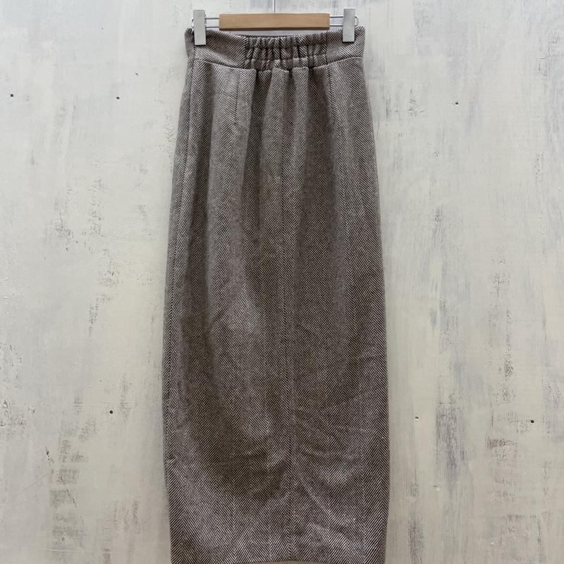 リゼクシー RESEXXY スカート ロングスカート 152240802701-01 ヘリンボーンスリットロング FREE 茶 / ブラウン / brown レディース USED 古着 中古 50113306