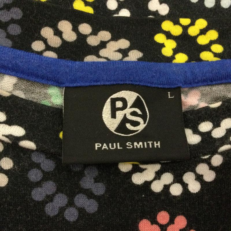ピーエスポールスミス PS Paul Smith Tシャツ 半袖 172503 総柄プリント 半袖シャツ L 総柄 黒 / ブラック / black X マルチカラー / マルチカラー / multicolor メンズ USED 古着 中古 50113647