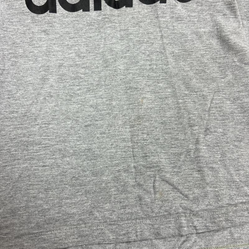 アディダス adidas Tシャツ 半袖 80s - 90s カナダ製 トレフォイルロゴ 両面プリント Ｔシャツ ビンテージ オールド M 灰 / グレー / gray メンズ USED 古着 中古 50113734