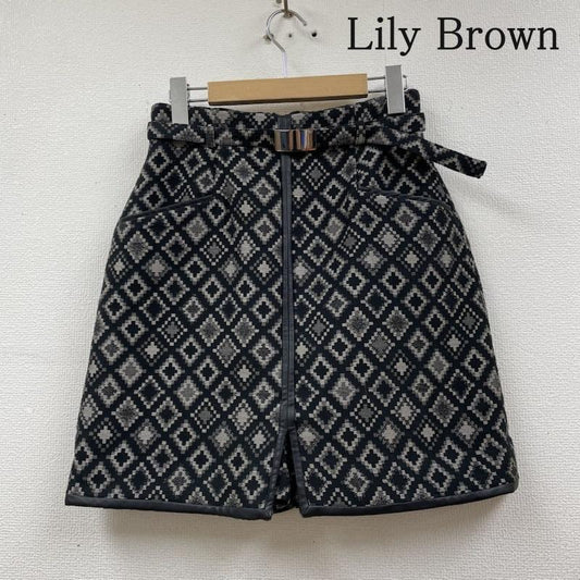 リリー ブラウン Lily Brown パンツ ショートパンツ パイピングパイスカート ショーパン ジャガード 総柄 ミニ丈 タイト LWFP224016 1 総柄 X 刺繍 黒 / ブラック / black レディース USED 古着 中古 50113769