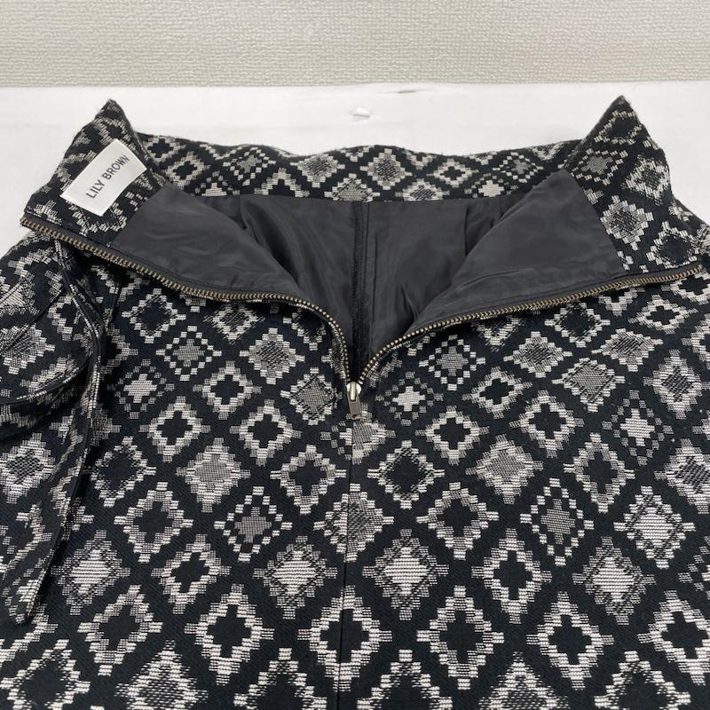 リリー ブラウン Lily Brown パンツ ショートパンツ パイピングパイスカート ショーパン ジャガード 総柄 ミニ丈 タイト LWFP224016 1 総柄 X 刺繍 黒 / ブラック / black レディース USED 古着 中古 50113769