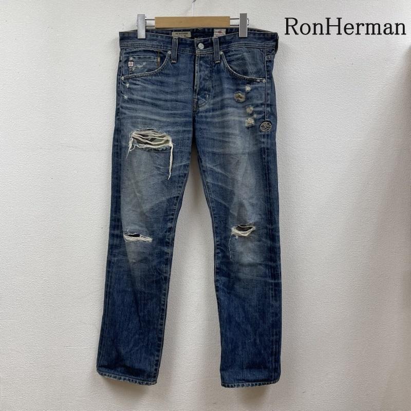 ロンハーマン RonHerman パンツ デニム、ジーンズ AG THE MATCHBOX ダメージ デニム パンツ クラッシュ 迷彩 USA製 31インチ ダメージ加工 インディゴ / インディゴ / Indigo レディース USED 古着 中古 50113779
