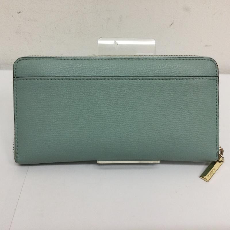 ケイト・スペード ニューヨーク kate spade new york 財布 長財布 PWRU7599 ラウンドファスナー 長財布 - ロゴ、文字 薄緑 / ライトグリーン / レディース USED 古着 中古 50113867