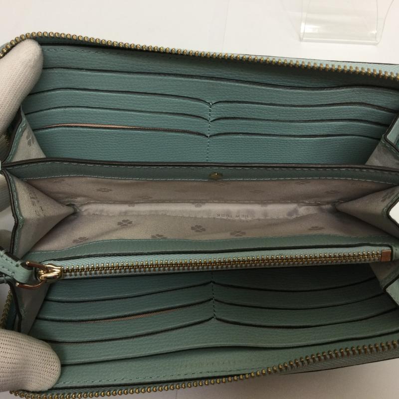 ケイト・スペード ニューヨーク kate spade new york 財布 長財布 PWRU7599 ラウンドファスナー 長財布 - ロゴ、文字 薄緑 / ライトグリーン / レディース USED 古着 中古 50113867